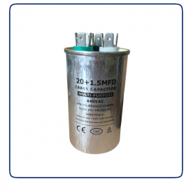 IC080 Capacitor Duplo Alum�nio 20 + 1,5 MFD 440v (Terminal Metal)