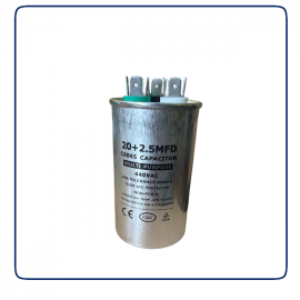 IC081 Capacitor Duplo Alum�nio 20 + 2,5 MFD 440v (Terminal Metal)